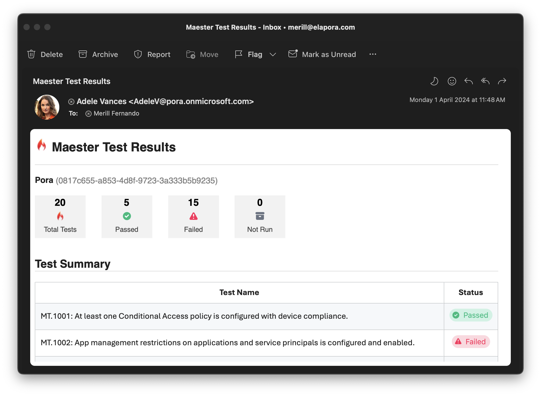 Alerts from your own mailbox (placeholder)